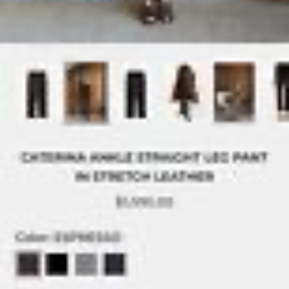 Jarbo CATERINA ANKLE STRAIGHT LEG PANT IN STRETCH LEATHER Size 32 Eu 2-4 Us - Picture 15 of 16